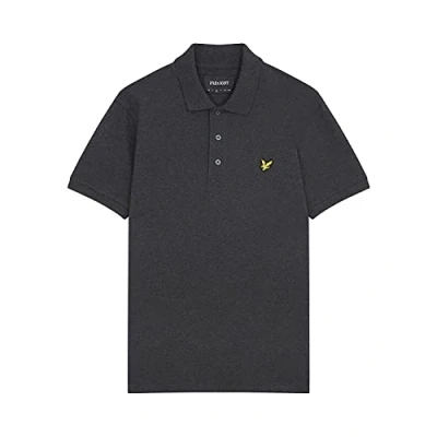 Image of Lyle &amp; Scott Plain Polo shirt, Men&#039;s, Size: XXL, Charcoal marl