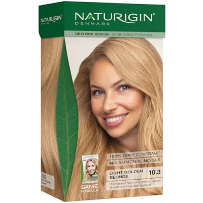 Image of Golden Blonde Hair Dye 10.3 with Natural Ingredients No Ammonia