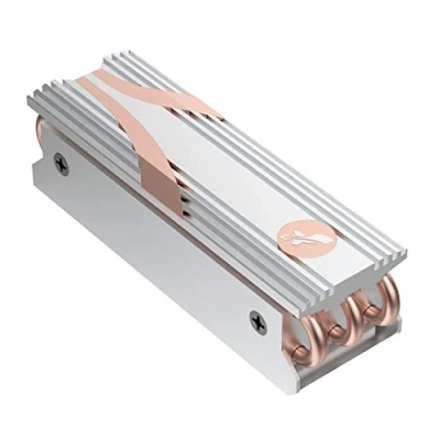 Image of SABRENT SSD M.2 NVMe heatsink with built in screw, Aluminum m2 thermal Silicone cooling Pads, NGFF SATA Heat Pipe Cooler fits PC, desktop computer, DIY computer builder, PS5 (SB HTSS)
