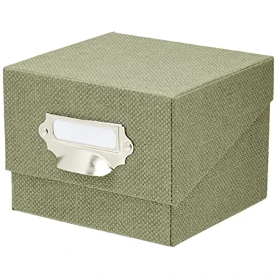 Image of Rössler S.O.H.O. Photo Storage Box for A6 Cards with Handle &amp; Index Holder Special Line Sage