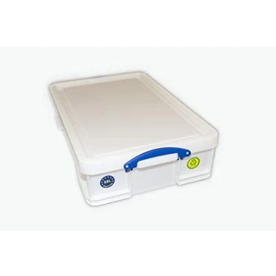 Image of Really Useful Plastic Storage Box 33 Litre White Strong