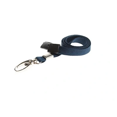 Image of ID Card It Lanyard Neck Straps with Safety Breakaway Catch and Metal Clip for Identity Pass Badge Holders Pack of 5 (Navy Blue)