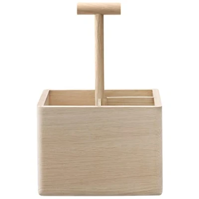 Image of LSA Dine Oak Cutlery Holder H29cm L20cm W16cm 1 Unit Hand Planed Wood DI70