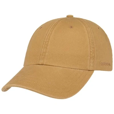 Image of Stetson Rector Baseball Cap Women/Men UV Protection Sun Metal Buckle, with Peak Summer Winter One Size Beige