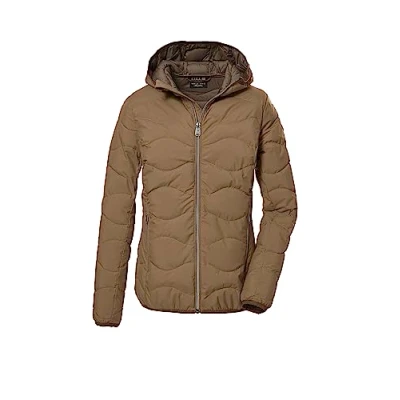 Image of G.I.G.A. DX Women&#039;s quilted jacket with hood/functional is water repellent GW 21 WMN QLTD JCKT, camel, 44, 39845 000