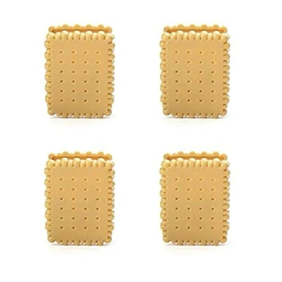 Image of Kikkerland BC20 Bag Clip Tea Biscuit S/4, Plastic, Brown