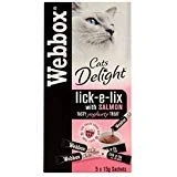 Image of Webbox Lick e Lix Salmon With Omega 3 &amp; 6 Yoghurty Cat Treats 5 x 15g (PACK OF 4)