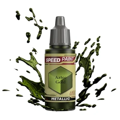 Image of The Army Painter Speedpaint Aztec Gold 2.0, Single Acrylic Paint 18ml One coat Painting Soloution For Fantasy Tabletop Miniatures Like Warhammer 40k And Dungeons Dragons Figures