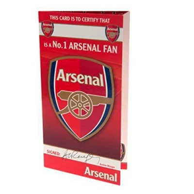 Image of Arsenal F.C. Official Birthday Card No.1 Fan Certificate, Multi, One Size, UTTA2472_1