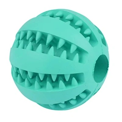 Image of HENBRANDT Treat Ball 7cm Puppy Dog Hard Rubber Training Toys (Blue)