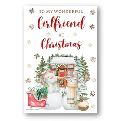 Image of Second Ave Girlfriend Christmas Snowmen Winter Xmas Holiday Festive Greetings Card