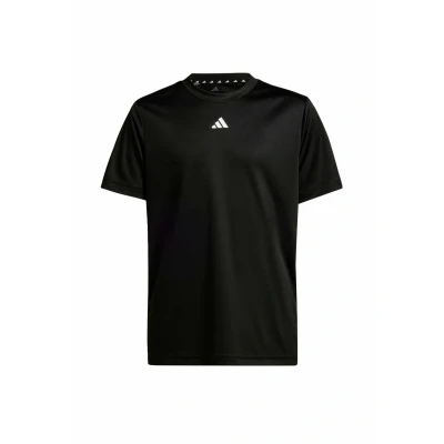 Image of adidas Unisex Kids Train Essentials Logo Regular Fit T Shirt Junior, Black/White, 9 10 Years