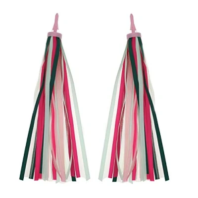 Image of Deolven Kids Scooter Streamers,2 Pcs Coloured Bicycle Tassel Bike Handlebar Ribbo for Children Baby Girl Boy Accessories 27cm Red Yellow Pink Blue Mixed