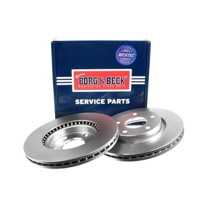 Image of Borg &amp; Beck BBD5195 Brake Disc Pair (Front): Nissan Juke 07/10