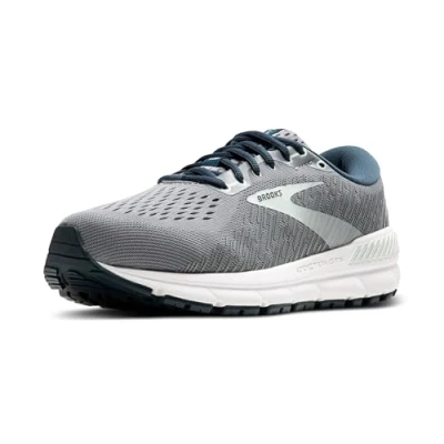 Image of Brooks Women&#039;s Addiction GTS 15 Running Shoe, Grey/Navy/Aqua, 6.5 UK