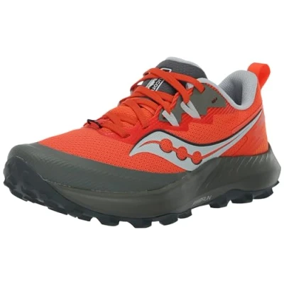 Image of Saucony Men&#039;s Peregrine 14 Trainers, Pepper/Bough, 8 US