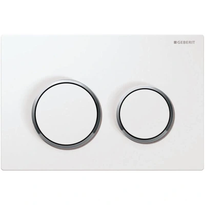 Image of Geberit Kappa21 Dual Flush Plate White/Gloss Chrome Plated