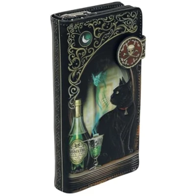 Image of Nemesis Now B4863P9 Absinthe Embossed Purse Lisa Parker 18.5cm, PU, Black