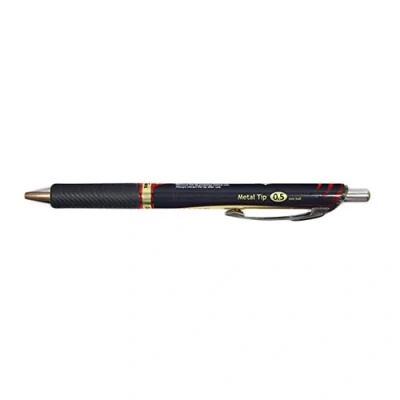 Image of Pentel BLP75 EnerGel 0.5mm Retractable Permanent Gel Pen Assorted Black/Blue/Red (Pack of 3)
