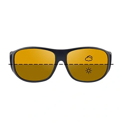 Image of Fortis OverWraps Polarised Fishing Sunglasses With UV400 Protection Switch Photochromic Lenses (OW003)