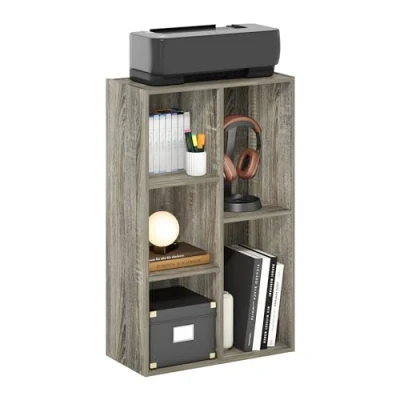 Image of Furinno Luder 5 Cube Reversible Open Shelf, French Oak