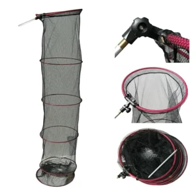 Image of 2.1m (6ft 10in) Keep Net &amp; Bank Stick For Match Carp Course Fishing Adjustable Tilt Head
