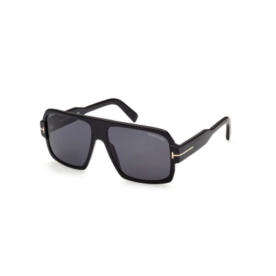 Image of Tom Ford Unisex Sunglasses, Size: 58, Shiny black