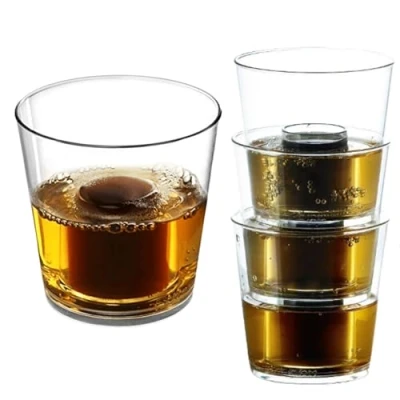 Image of AIOS Unbreakable Polycarbonate Bomb Shot. Capacity 25ml Shot with 100ml Chaser (UKCA Marked). Aka: Cups, Jager Reusable (8)
