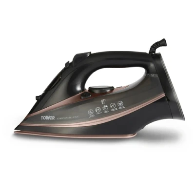 Image of Tower CeraGlide 3100W Ultra Speed Iron Black / Rose Gold Pink