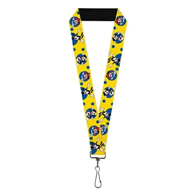Image of Lanyard Animaniacs Yakko Wakko and Dot Poses Yellow,