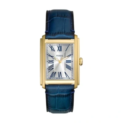 Image of Fossil Men&#039;s Analog Quartz Watch with Leather Strap FS6076