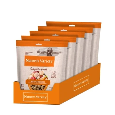 Image of Nature&#039;s Variety Complete Freezed Dried Food Chicken for Dogs Medium/Maxi Case 5 x 250 g