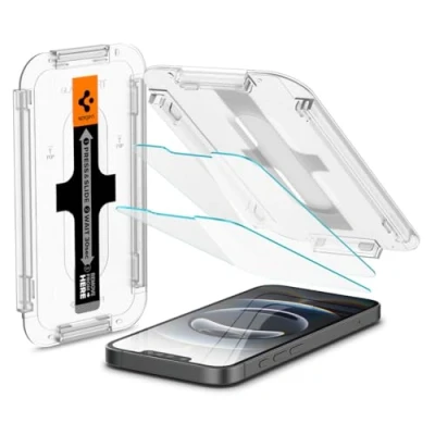 Image of Spigen EZ FIT Tempered Glass Clear Screenprotector With Mounting Frame Apple iPhone 13/13 Pro 2 pack