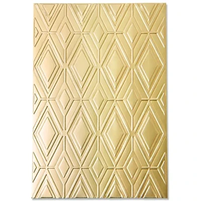 Image of Sizzix Multi Level Textured Impressions Embossing Folder Rhombus Line Pattern by Olivia Rose, 665740, Multicolor, One Size