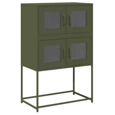 Image of vidaXL Sideboard Olive Green 68 x 39 107 cm in Steel