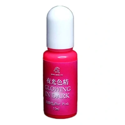 Image of Brussels08 1Pc 10ml UV Resin Epoxy Luminous Pigment Dye Glow in The Dark Color Liquid for DIY Crafts Art Jewelry Making Pink