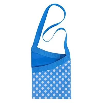 Image of Elliott Peg Bag in Blue and White Polkadot Pattern with Shoulder Strap for ease of use, Will hold between 72 108 pegs, Strong durable water resistant Material