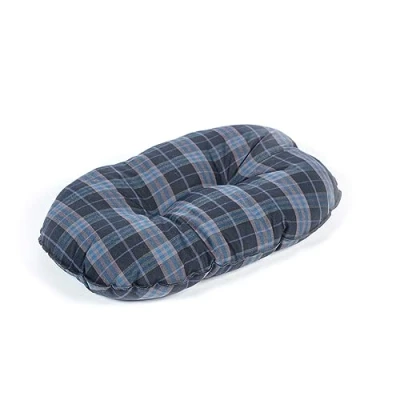 Image of Danish Design Lumberjack Navy/Grey Check Hard Wearing Soft Fabric Rustic Dog/Puppy Quilted Mattress 30 Inch
