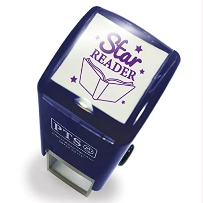 Image of Star Reader Comprehension Pre Inked School Teachers Positive Feedback Marking Stamper Stamp 25mm Primary Teaching Services (Purple)
