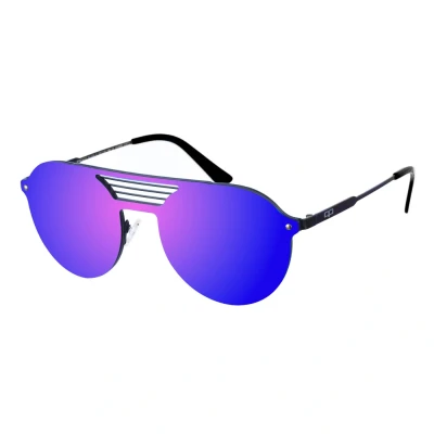 Image of Kypers Unisex NEW LOURENZO Oval Shaped Nylon Sunglasses Purple One Size