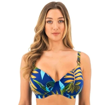 Image of Fantasie Womens Pichola Full Cup Bikini Top Blue Polyamide Size 34D