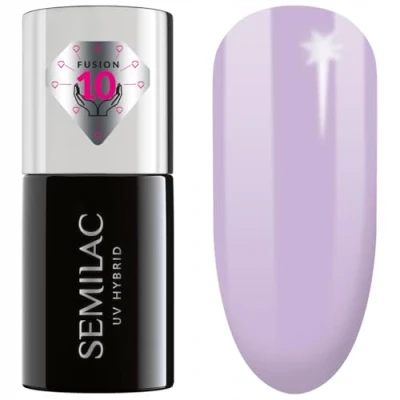 Image of Semilac Extend UV Nail Polish 5 in 1 Purple Colour 811 Pastel Lavender 7 ml Innovative LED for Intensive Fingernails Ideal Home and Professional Manicures
