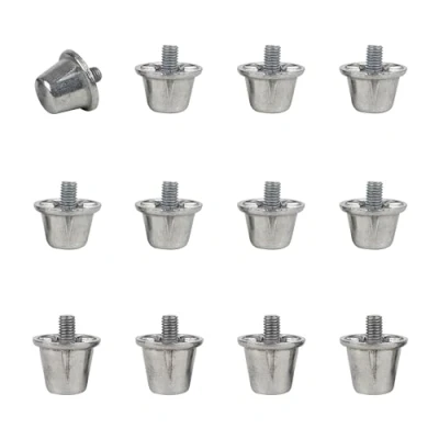 Image of 55 Sport Squad Aluminium Replacement Football Studs 12 Pack (13/16mm) Silver