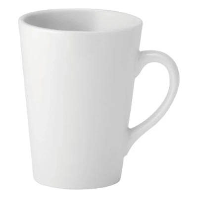 Image of Utopia Pure White Latte Mug 8.5oz / 250ml Pack of 6 Vitrified Porcelain Mugs, Coffee Mugs