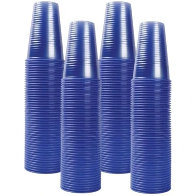 Image of Tezraftaar® 1000 x Plastic Disposable Cups 7oz (200ml) Blue Water Cooler Vending Drinking for Catering Birthday Parties Weddings