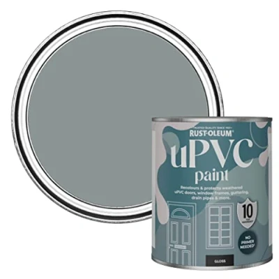 Image of Rust Oleum Grey uPVC Door and Window Paint In Gloss Finish Slate 750ml