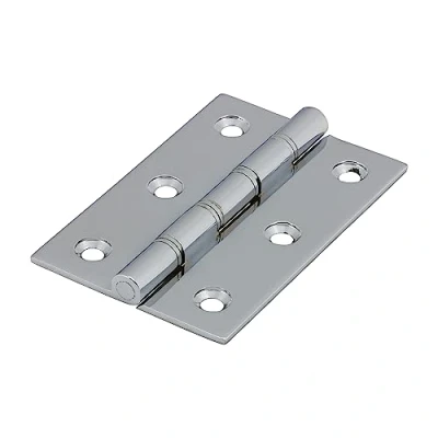 Image of Timco Double Steel Washered Hinges Solid Brass Polished Chrome (Size 76 x 50 2 Pieces)