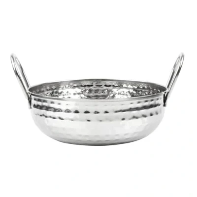 Image of Olympia Table Presentation Hammered Kadai Dish Stainless Steel 170mm
