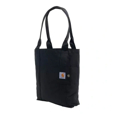 Image of Carhartt Vertical Open, Durable Water resistant Tote Bag, Open (Black), One Size, Tote, Bag