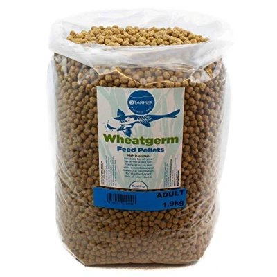 Image of Wheatgerm floating winter koi feed pond pellets with spirulina (adult) 1.9kg